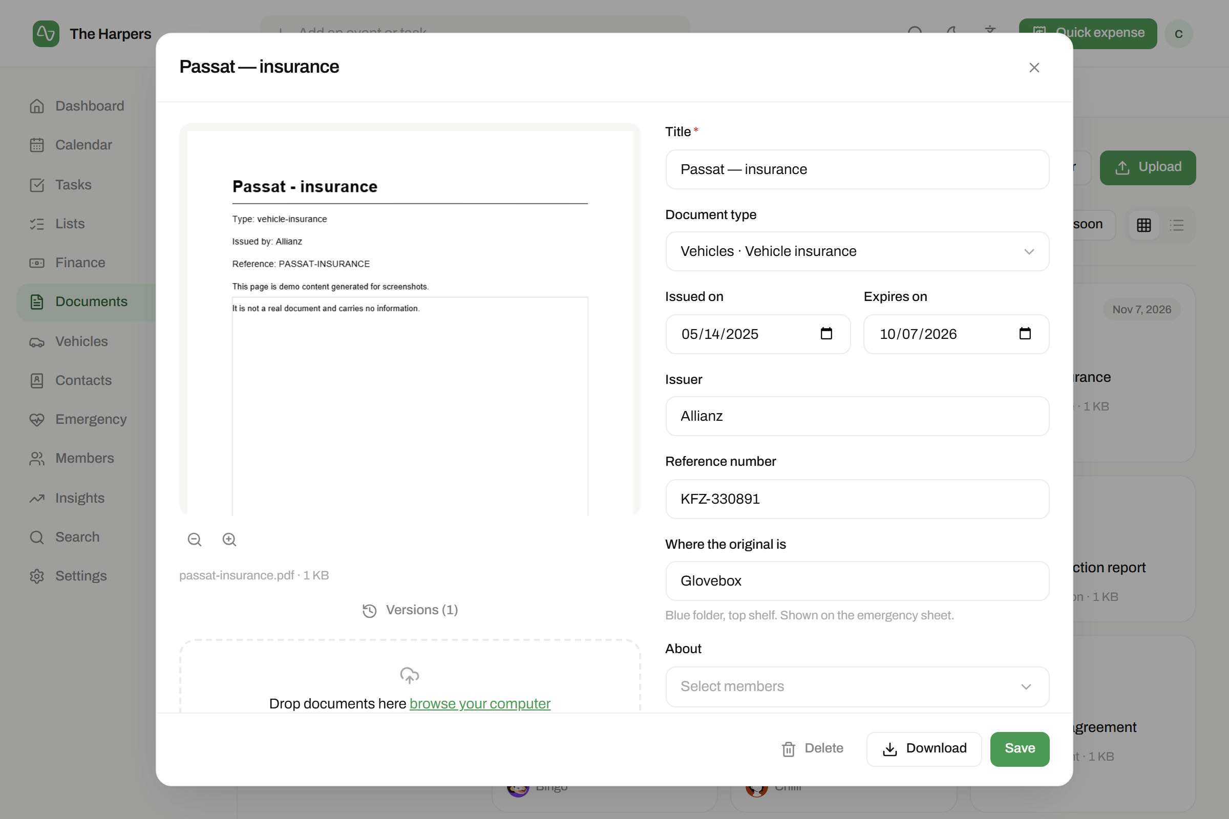 The documents module in isna — Where the original is