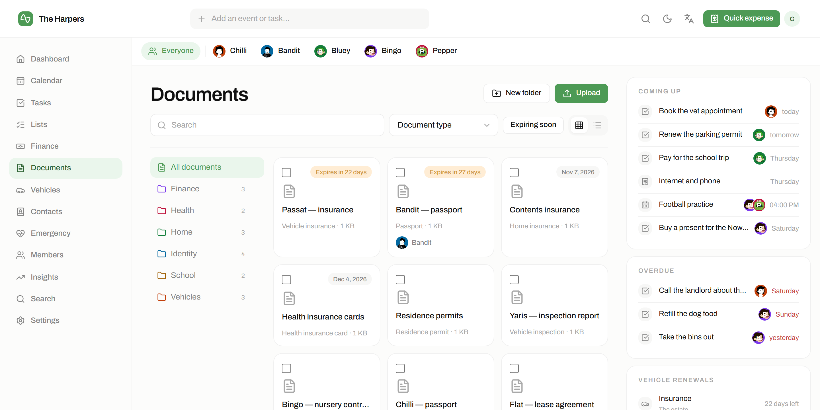 The documents module in isna