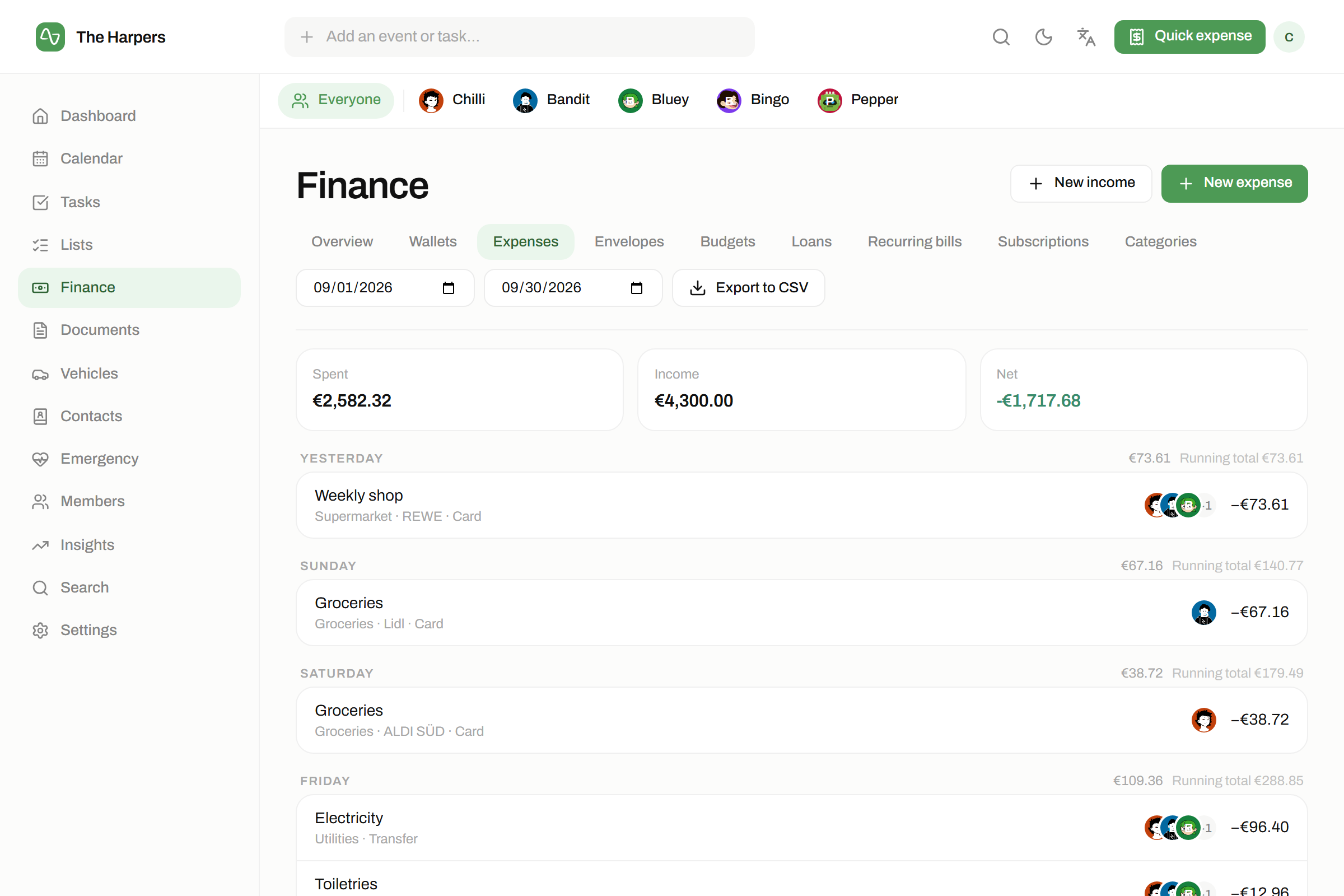 The finances module in isna — Many currencies, and history that stays put