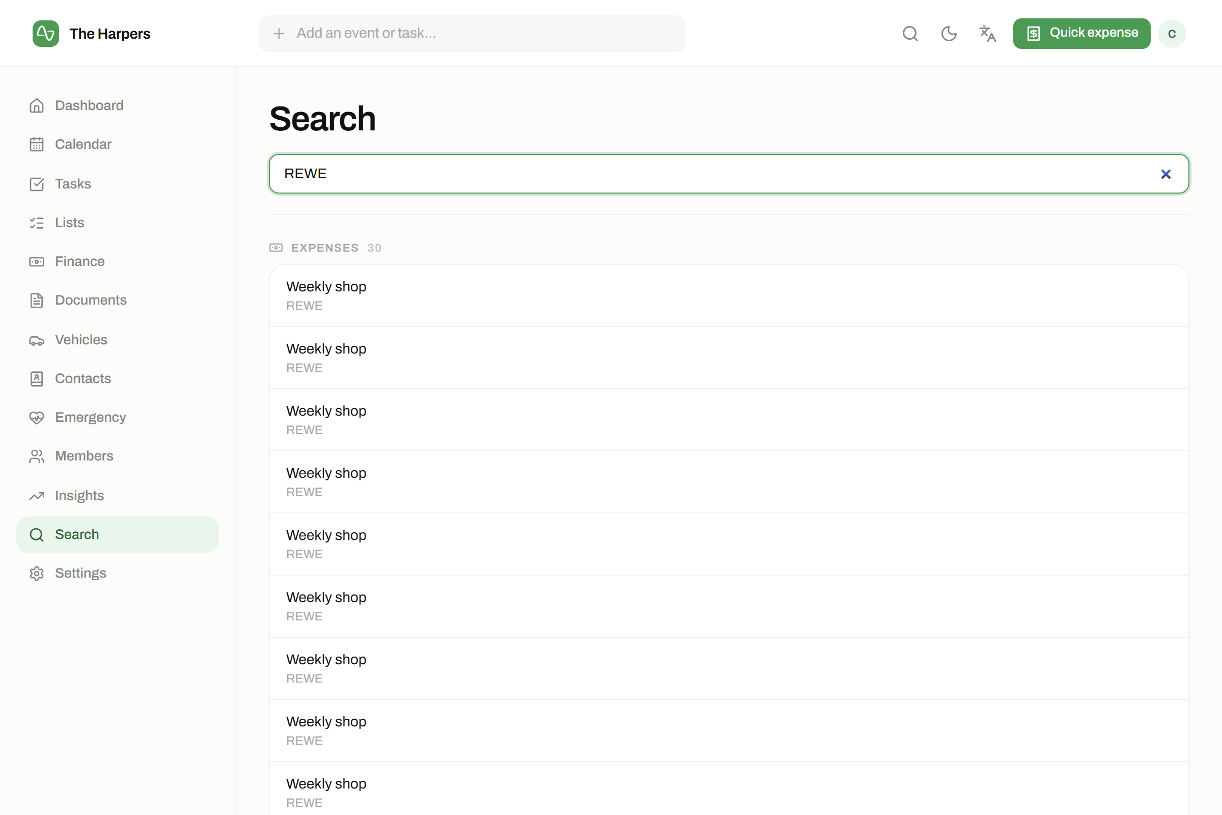 The insights & search module in isna — Search